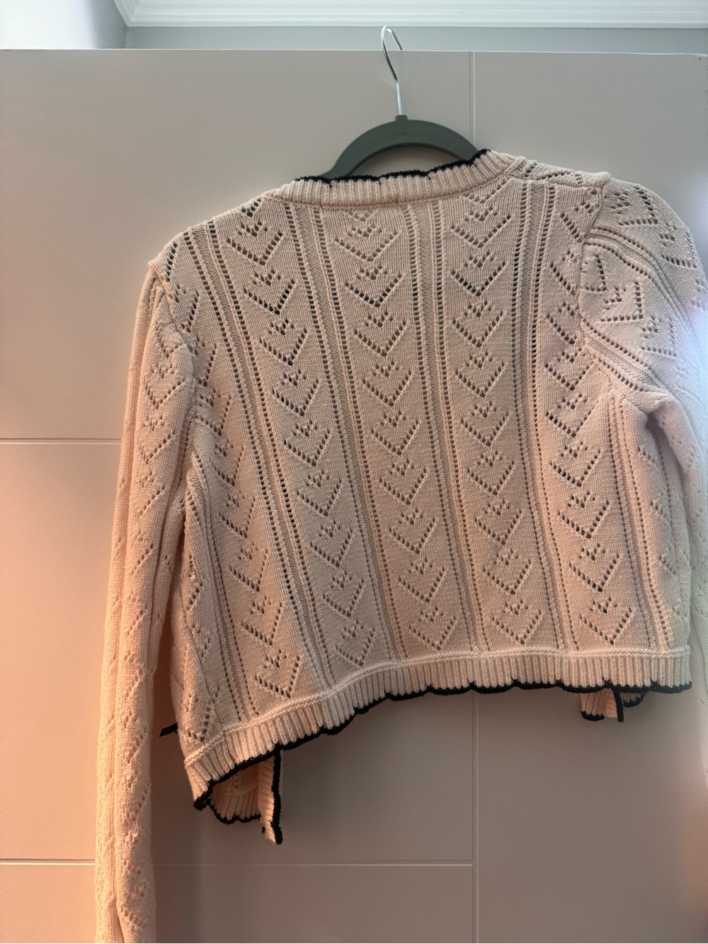 Altar'd State Cece Cream Dainty Bow Cardigan - Picture 6 of 6